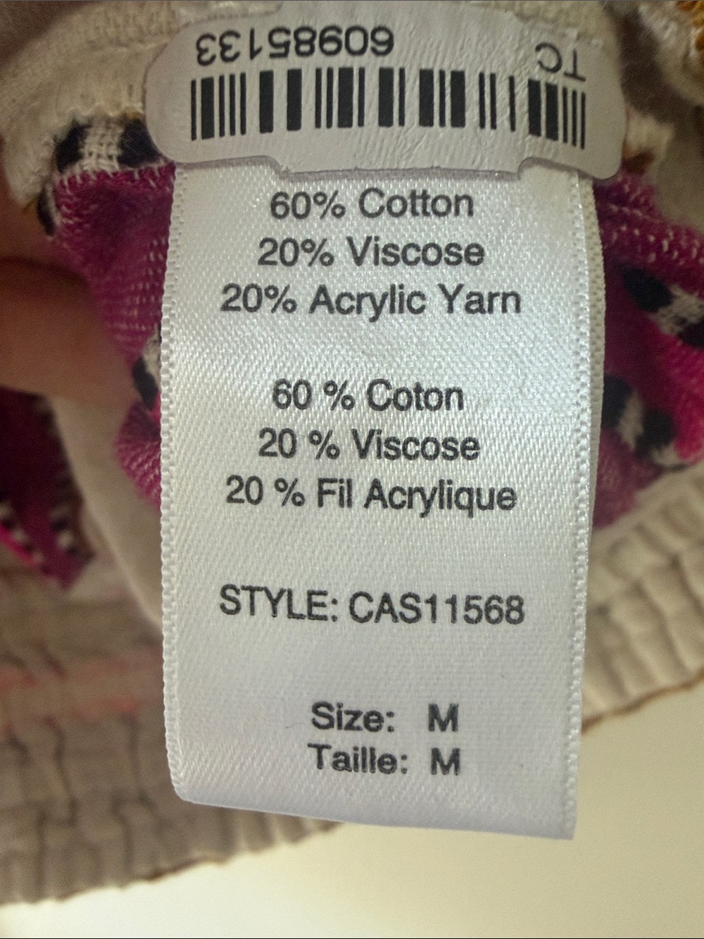 Elan Striped V-Neck Cropped Women's Top in Pink & White - Picture 2 of 2